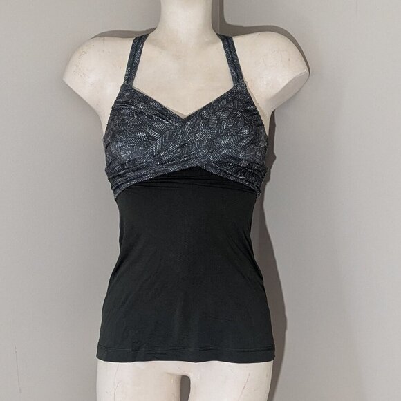 Lululemon Wrap It Up Tank Jazzy White Gator Green 4 - Picture 3 of 7